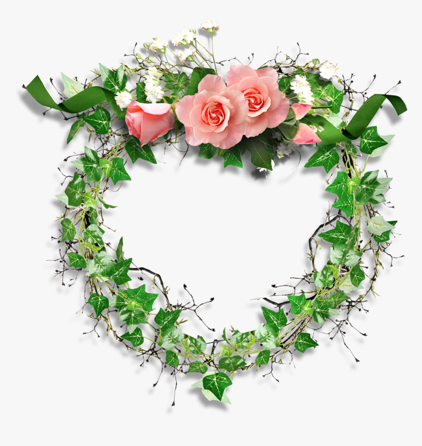 Green Roses Frame Png, Transparent Png, Free Download