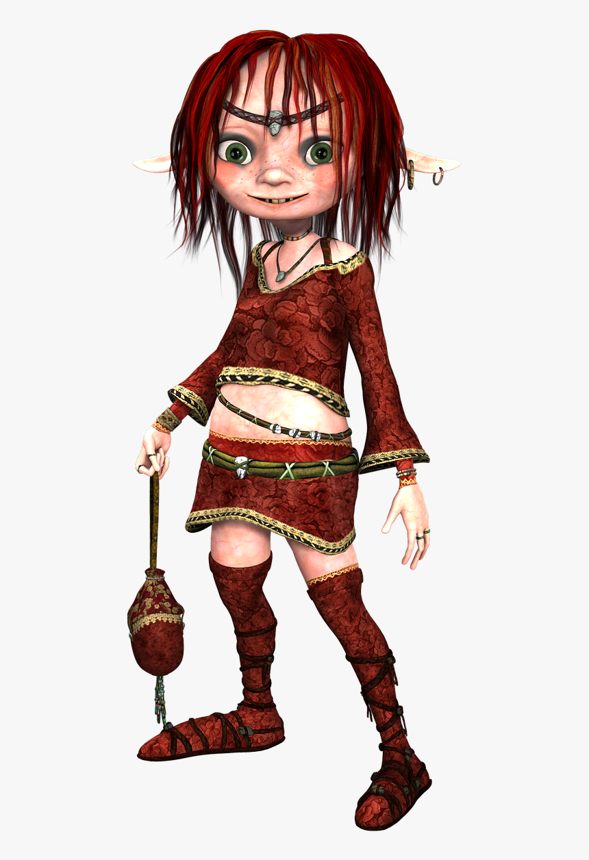 Elf Purse Smiling Free Picture - Portable Network Graphics, HD Png Download, Free Download