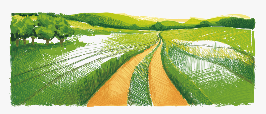 Material Farm Work Illustration Field Vector Cartoon - Field Cartoon, HD Png Download, Free Download