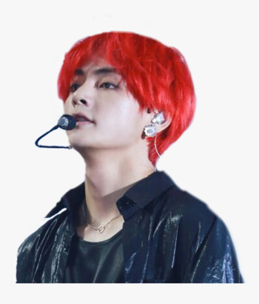 Taehyung Png Red Hair Png Download Bts V Red Hair Png Transparent Png Kindpng - bts v roblox