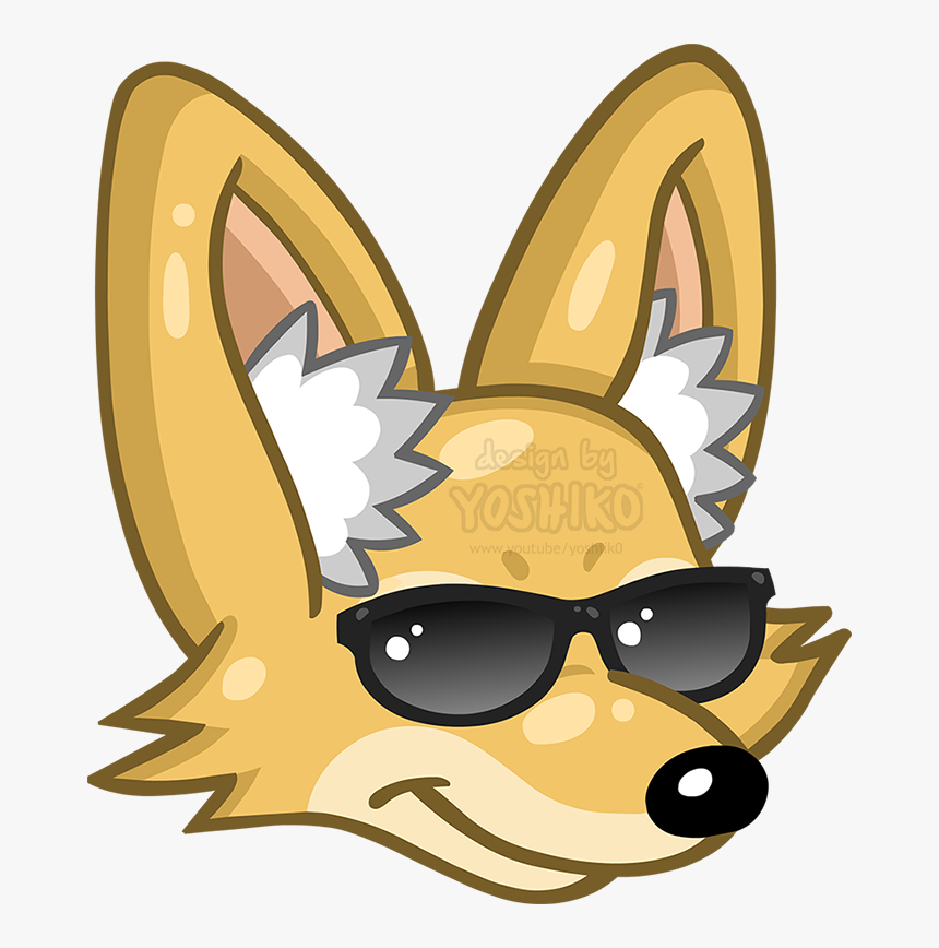 Fox With Glasses Png - Fennec Fox Ear Comic, Transparent Png, Free Download