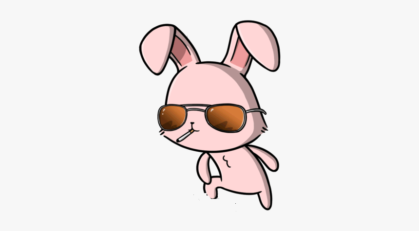 Badass Bunny Cartoon, HD Png Download - kindpng