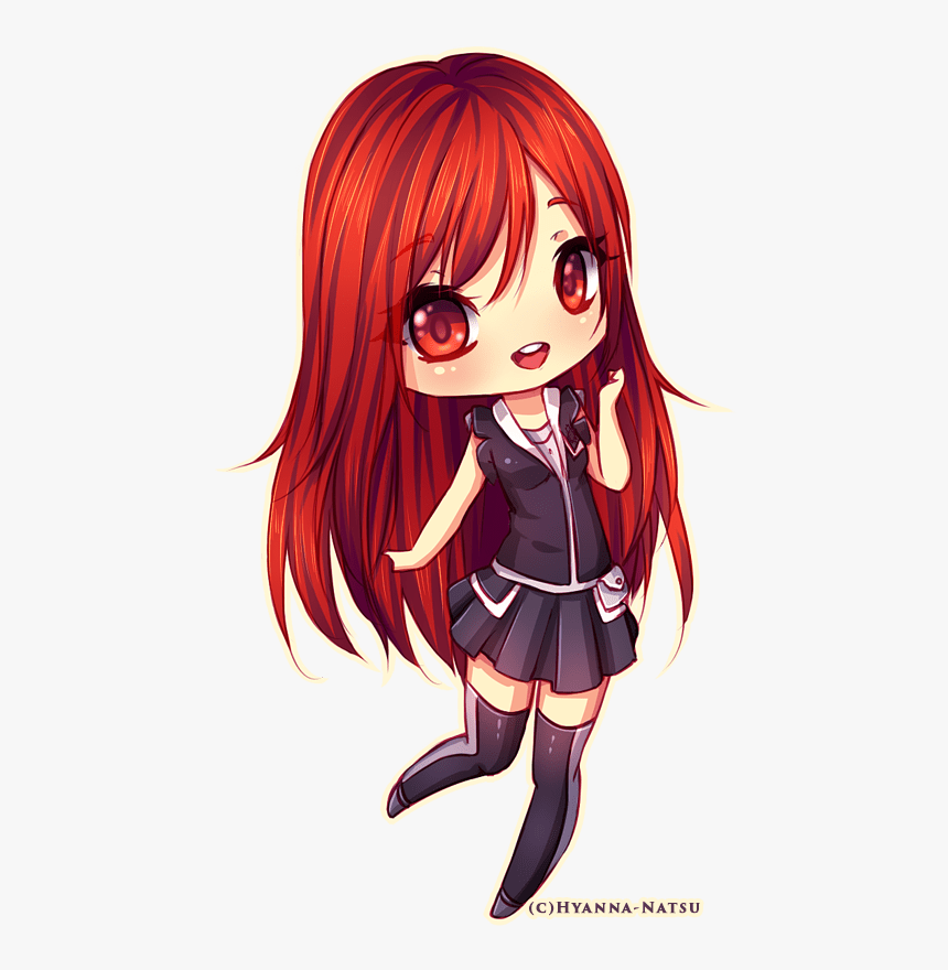 Chibi Girl Red Hair , Png Download - Chibi Girl Red Hair, Transparent Png, Free Download