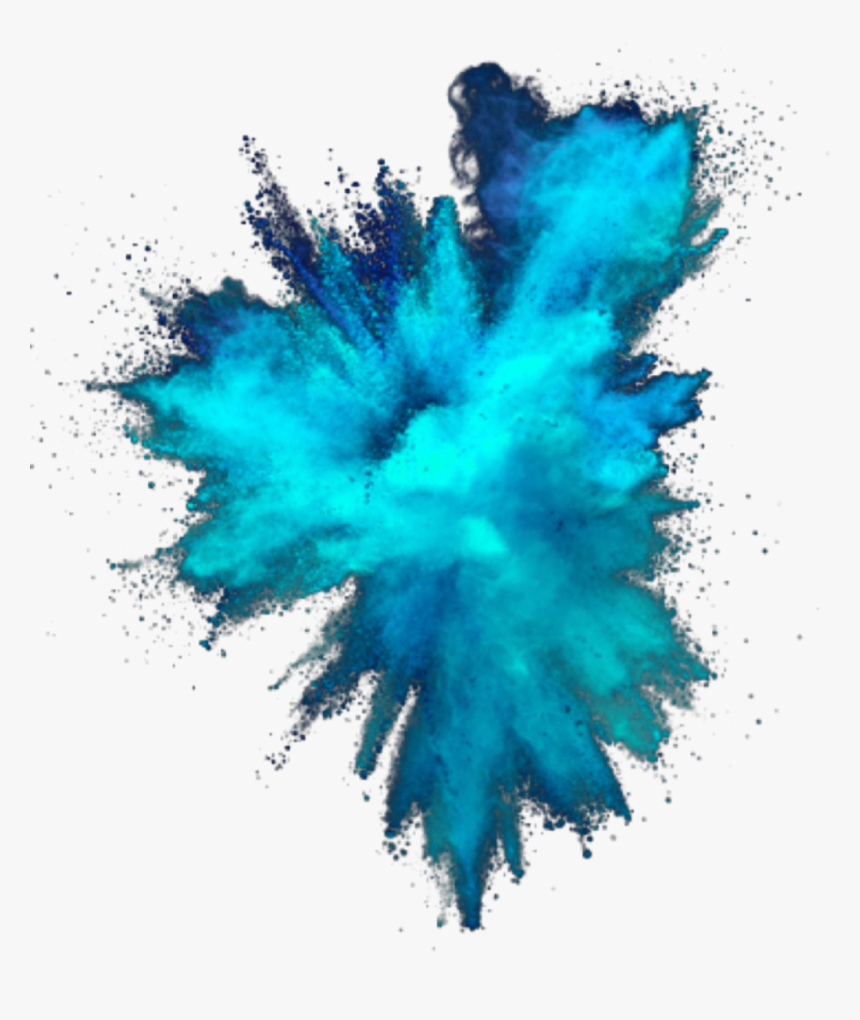 #art #explosion #blue #burst #sticker - Transparent Powder Explosion Png, Png Download, Free Download