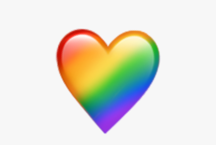 #rainbow #heart #emoji #emojis #aesthetic #tumblr - Rainbow Heart Emoji Png, Transparent Png, Free Download