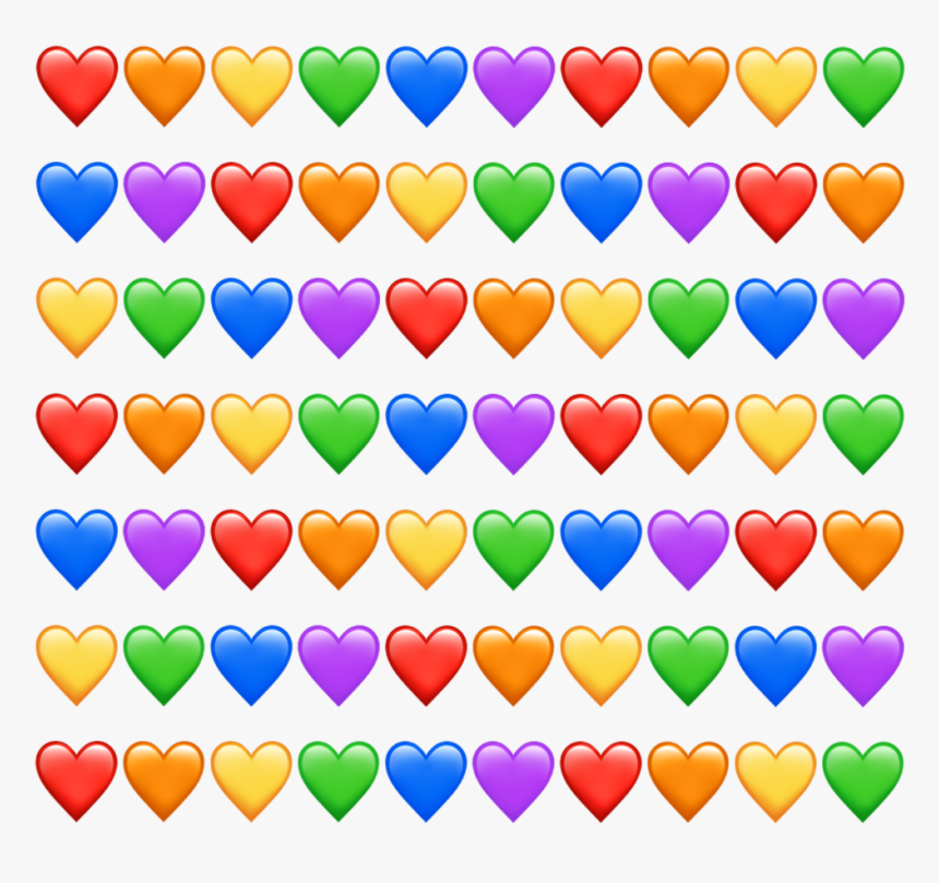 #emojis #emoji #background #rainbow #hearts #freetoedit, HD Png Download, Free Download