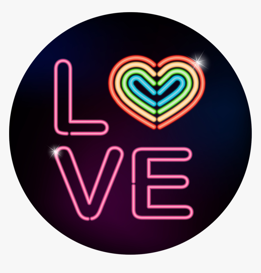 Transparent Neon Heart Png - Love Run, Png Download, Free Download