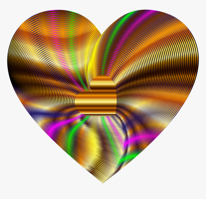 Transparent Golden Heart Clipart - Golden Heart, HD Png Download, Free Download