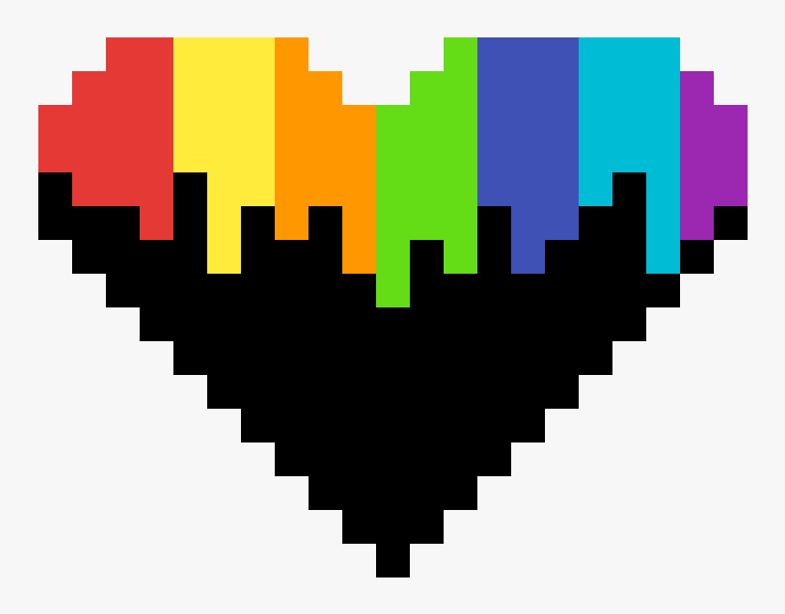 Black Heart Pixel Art, HD Png Download, Free Download