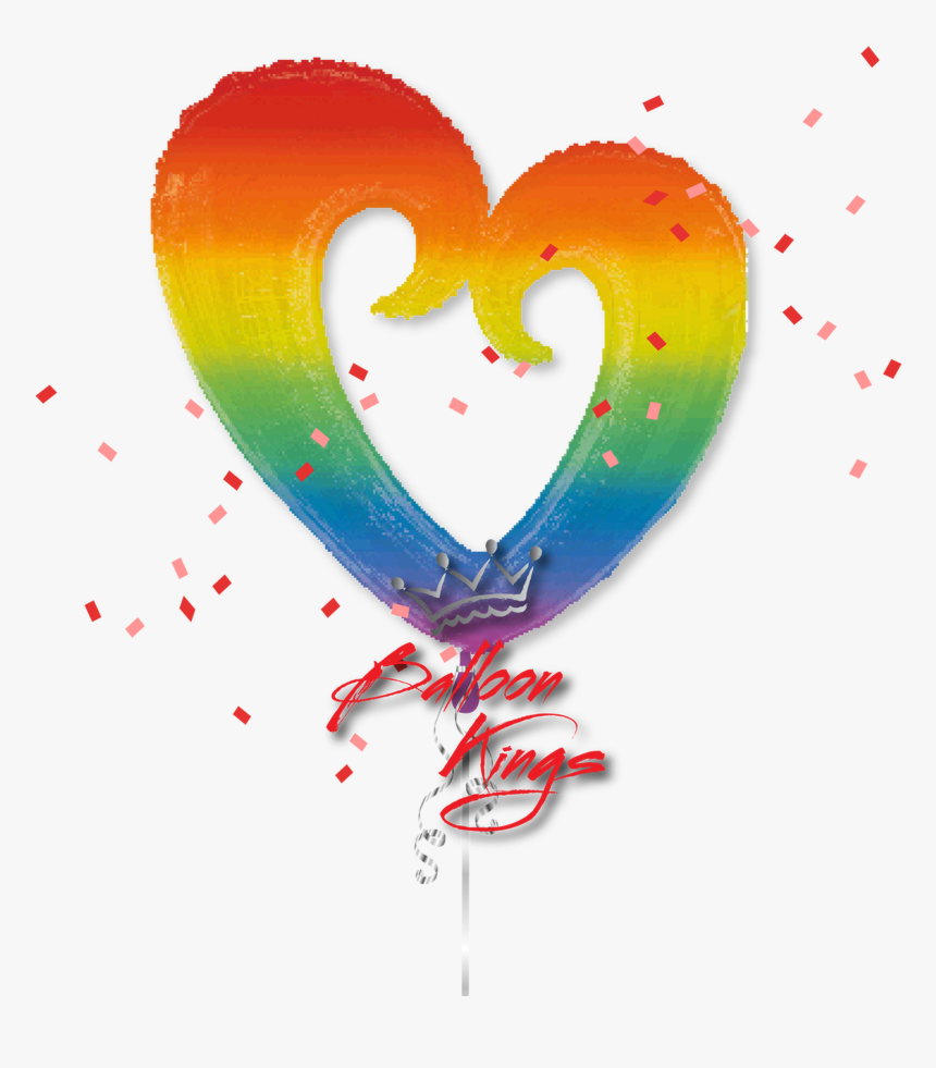 Rainbow Open Heart - Heart, HD Png Download, Free Download