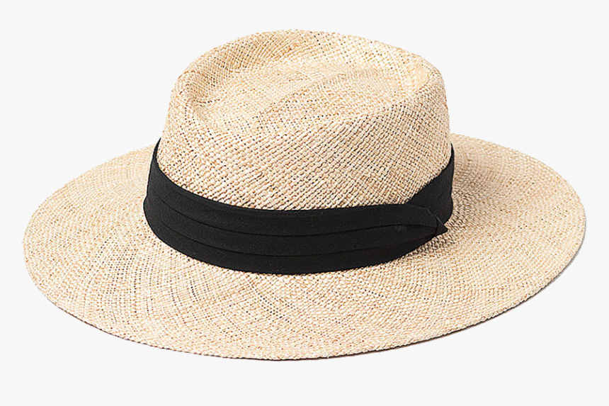 Straw Style Boater Hat - Hat, HD Png Download, Free Download