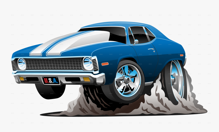 Muscle-car - Cartoon Muscle Car Png, Transparent Png, Free Download