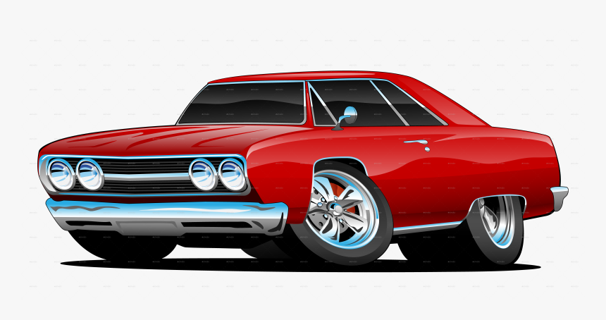Hot Rod Cartoon Muscle Car, HD Png Download, Free Download