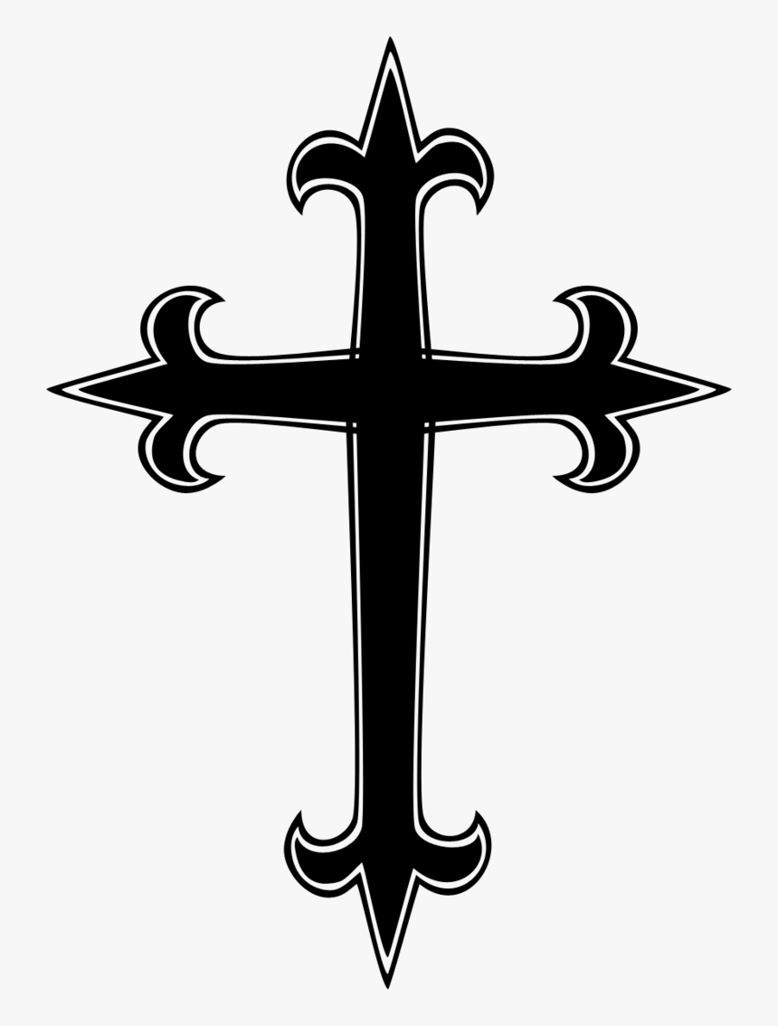 Free Gothic Clip Art - Catholic Cross Transparent Background, HD Png Downlo...