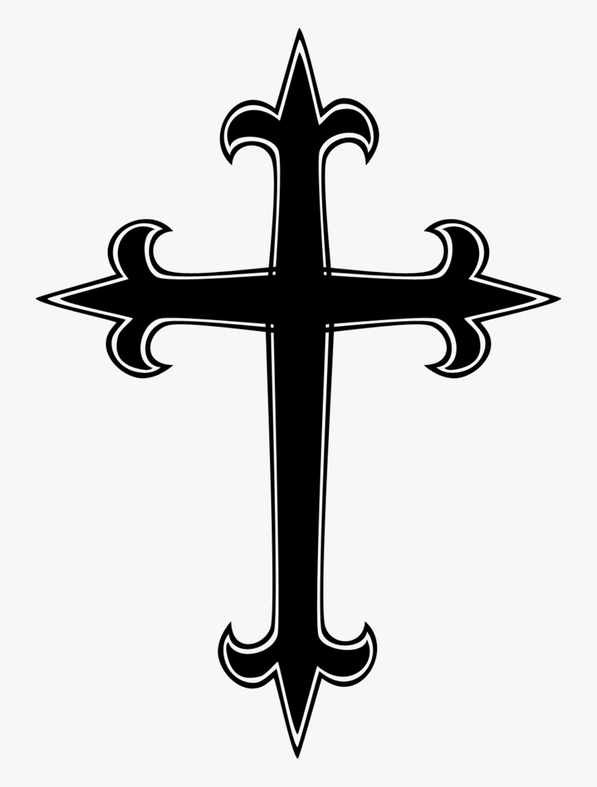 Free Gothic Clip Art - Catholic Cross Transparent Background, HD Png Download, Free Download