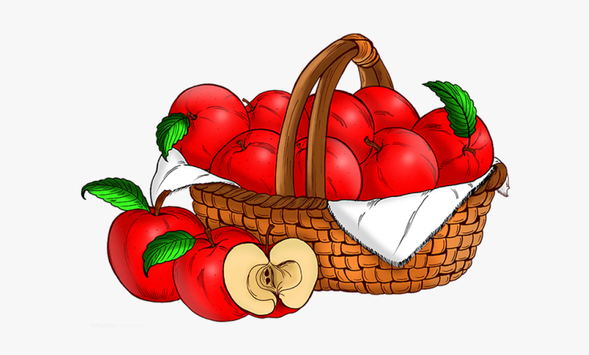 Picnic Food Png - Basket Of Apples Clipart Png, Transparent Png - kindpng.