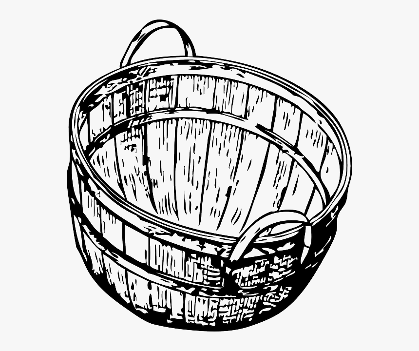 Picnic Basket Clipart Circular Basket - Basket Clip Art, HD Png Download, Free Download