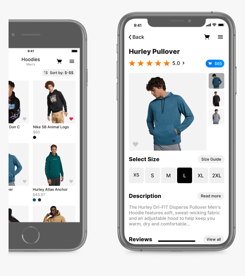 Illustration Of How Ui Of Store App Template Looks - Iphone Xs Ui Kit ...