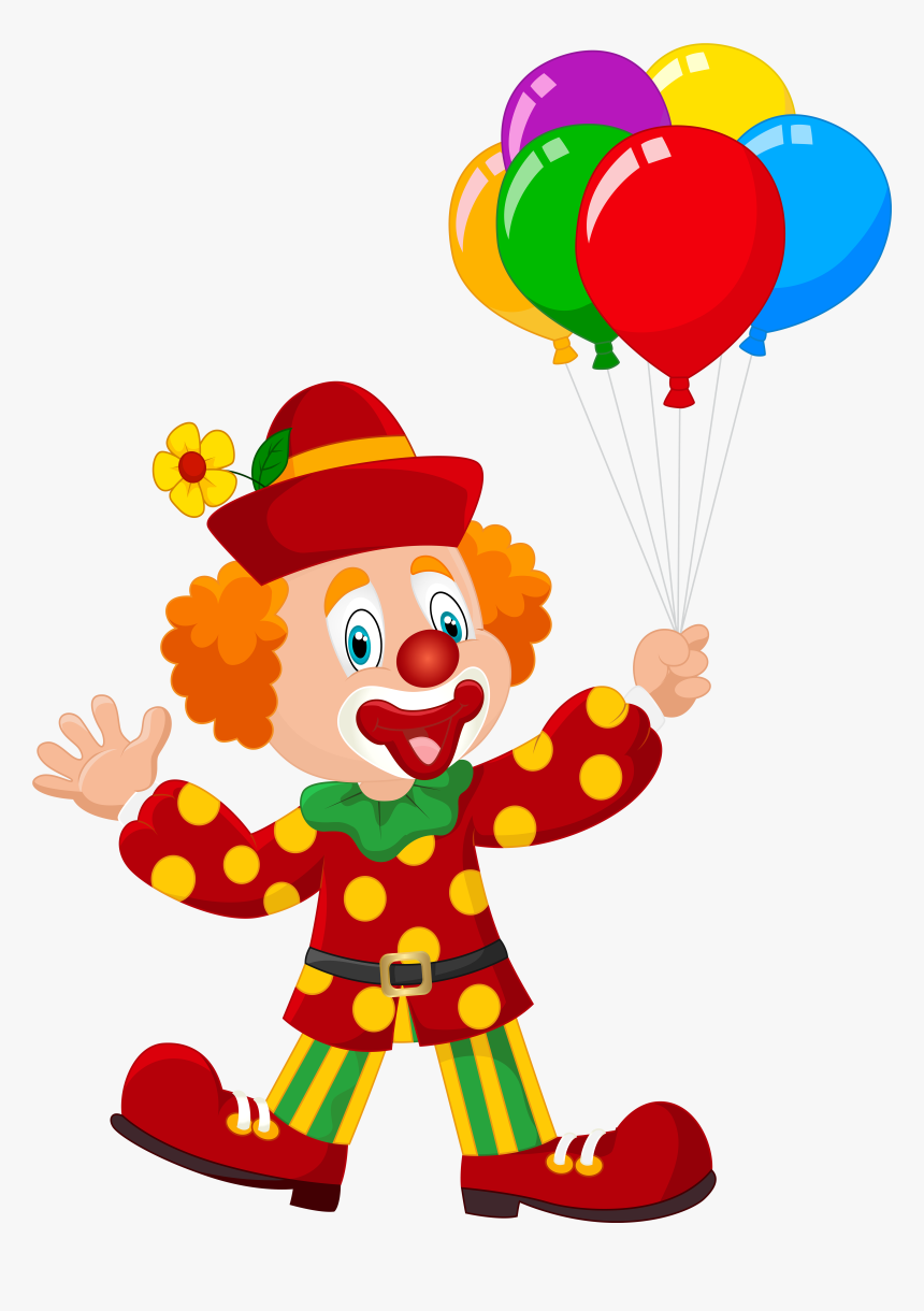Clown Holding Balloon , Png Download - Clown With Balloons Clipart, Transparent Png, Free Download