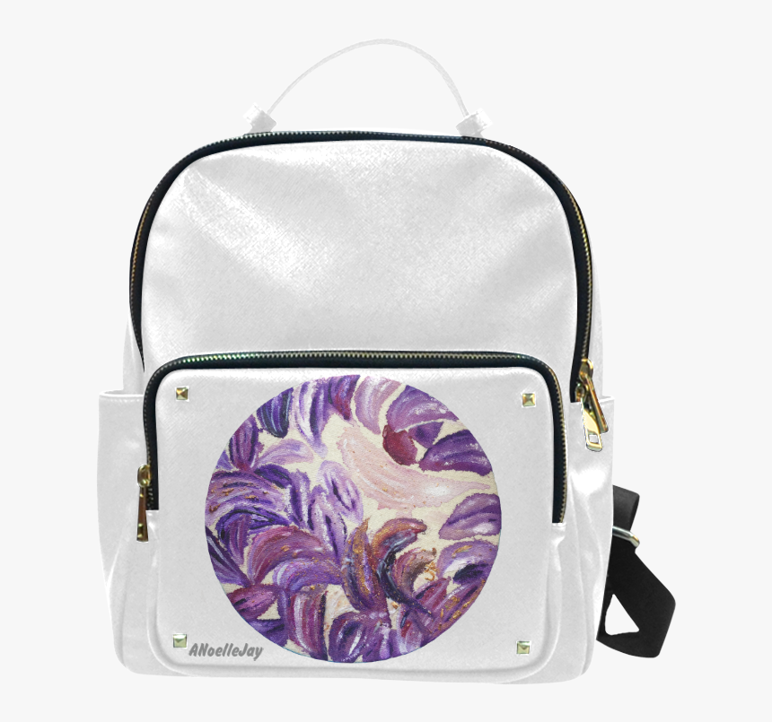 Purple Leaves With Gold Flakes Campus Backpack/small - Laptop Bag, HD Png Download, Free Download