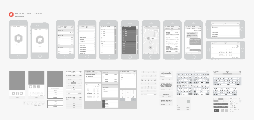 Iphone All Wireframe, HD Png Download, Free Download