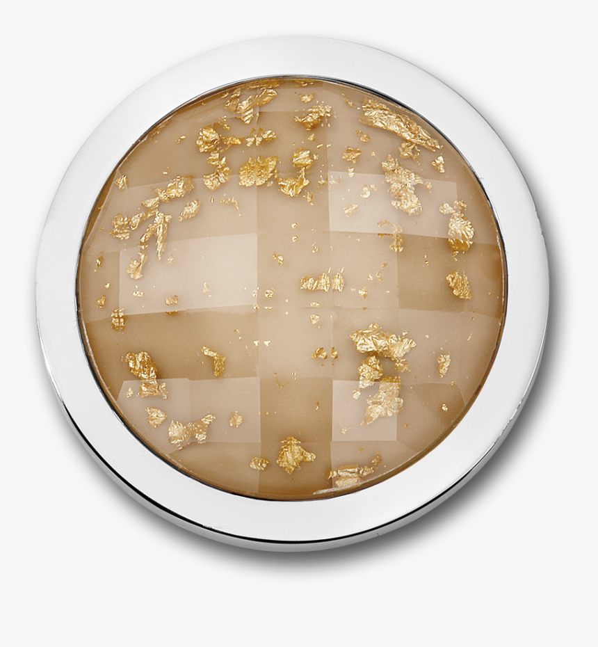 Luna Champagne Stainless Steel Disc With Gold Flakes - Circle, HD Png Download, Free Download