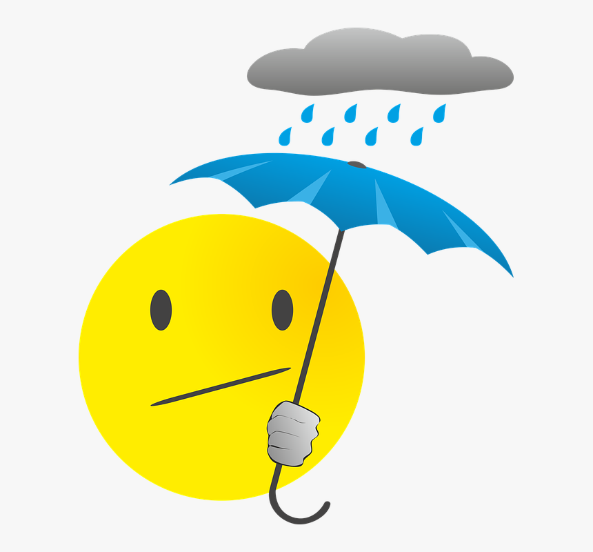 Smiley, Emoticon, Rain, Umbrella, Cloud, Rain Cloud - Good Morning Saturday Rain, HD Png Download, Free Download