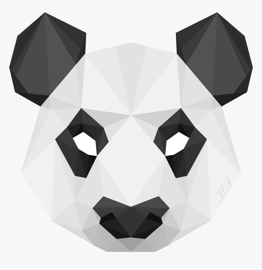 Transparent Panda Face Png - Geometric Face Of Animal, Png Download, Free Download