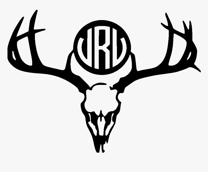 Deer Skull Monogram File Size - Deer Skull Transparent Background, HD Png Download, Free Download