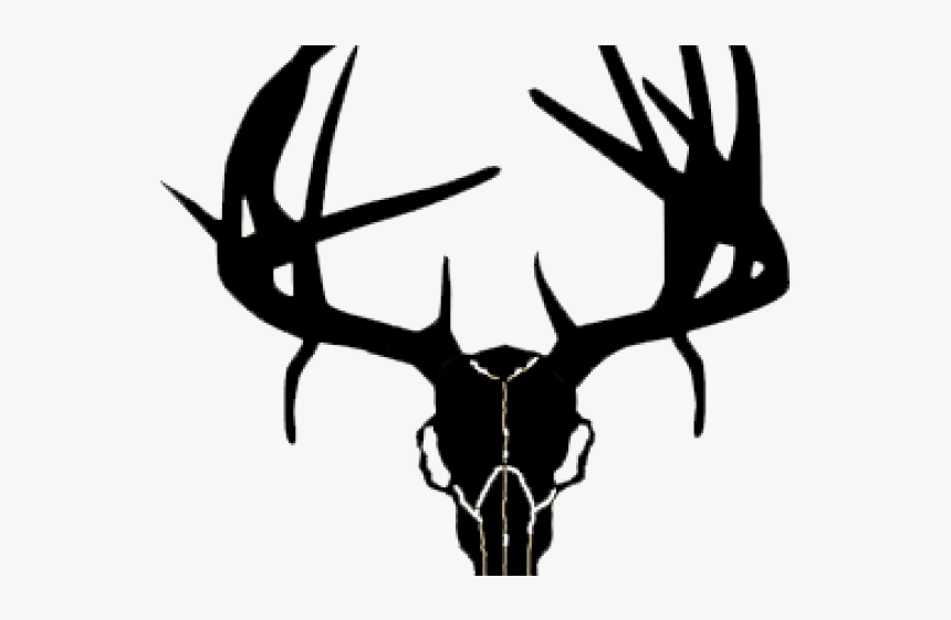 Deer Skull Clipart - Deer Skull Silhouette Png, Transparent Png, Free Download