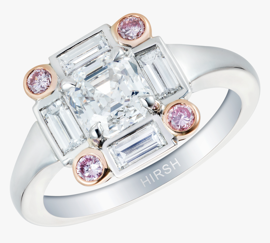 Ice Diamond And Pink Diamond Ring - Engagement Ring, HD Png Download, Free Download