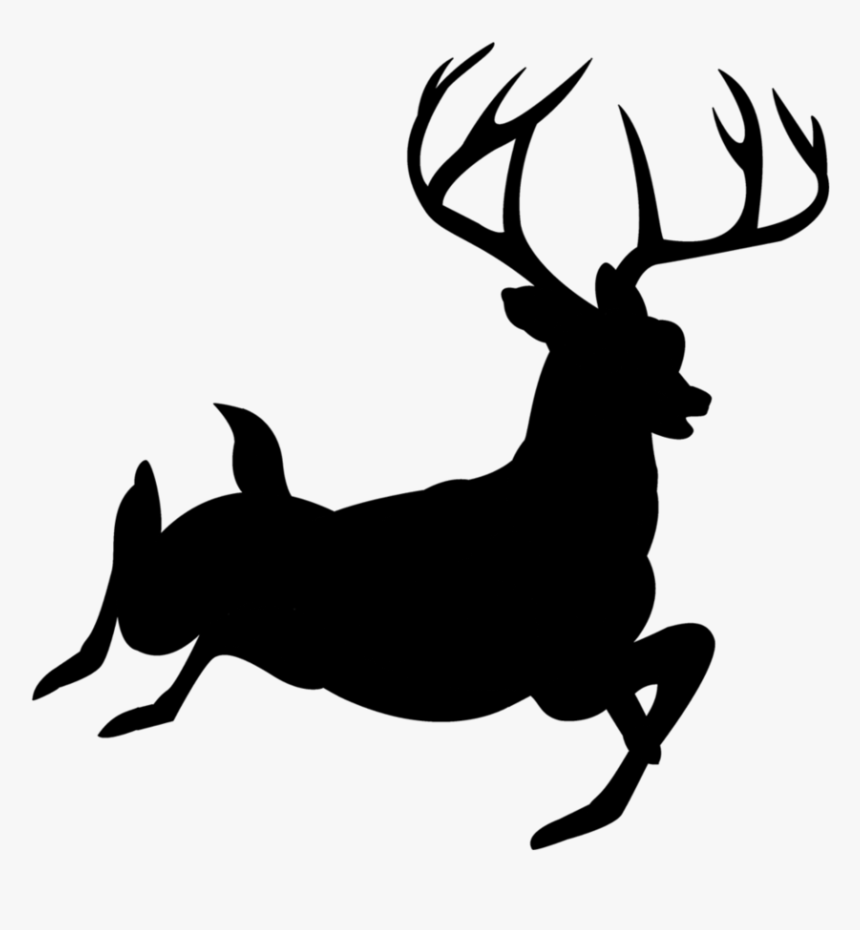 Deer Silhouette Clip Art Free Deer Head Clip Art In - Buck Deer Silhouette Png, Transparent Png, Free Download