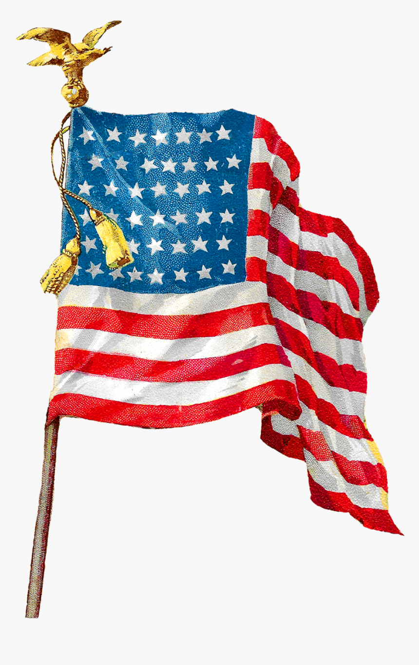 Transparent American Flag Clip Art Png - Vintage American Flag Illustration, Png Download, Free Download