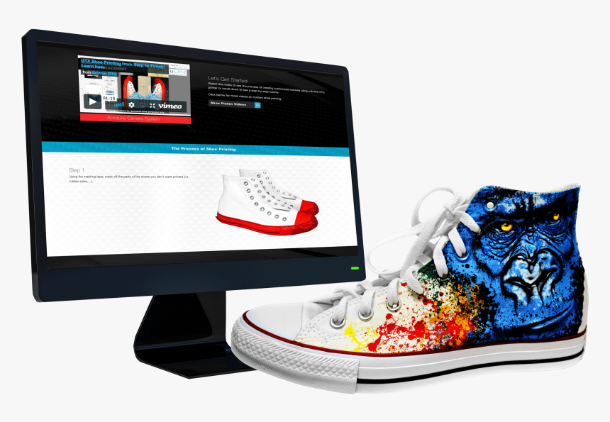 Brother Dtg Launches New Page On How To Digitally Print - Dtg Print Shoes, HD Png Download, Free Download