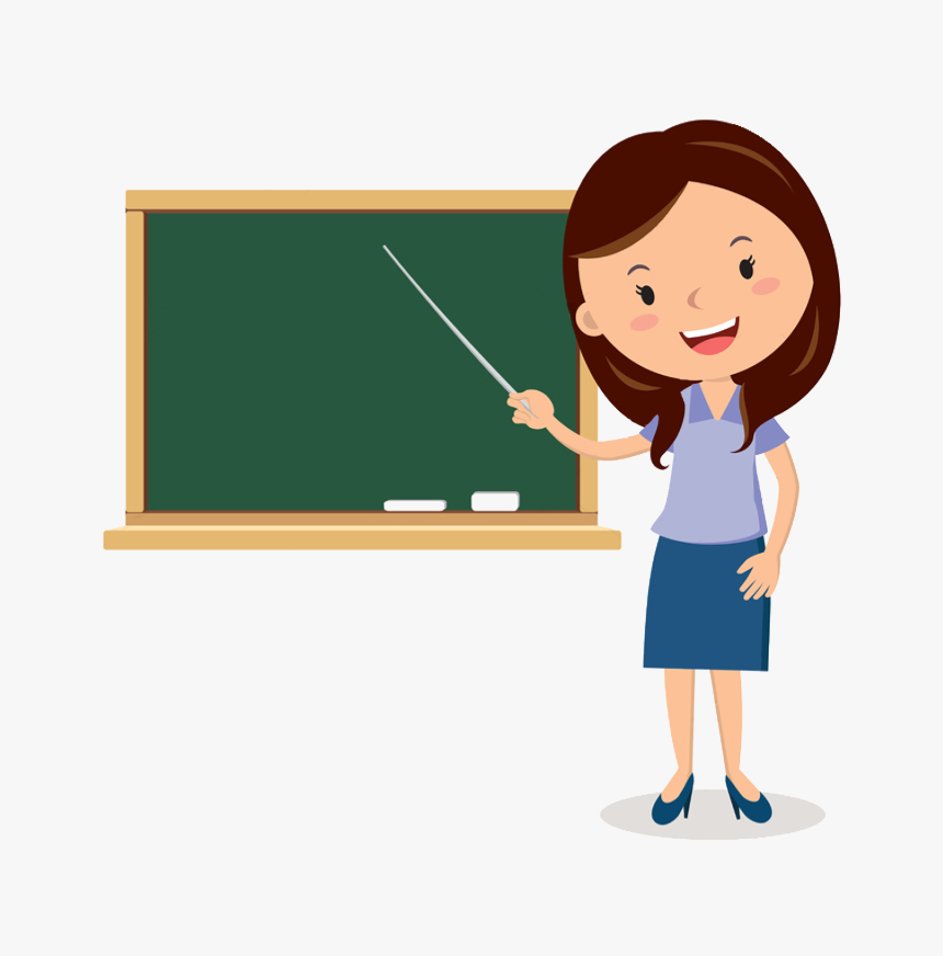 Blackboard Teachers Teacher Cartoon Free Photo Png - Teacher Clipart, Transparent Png, Free Download