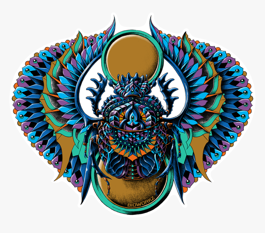 Egyptian Scarab Sticker - Illustration, HD Png Download, Free Download