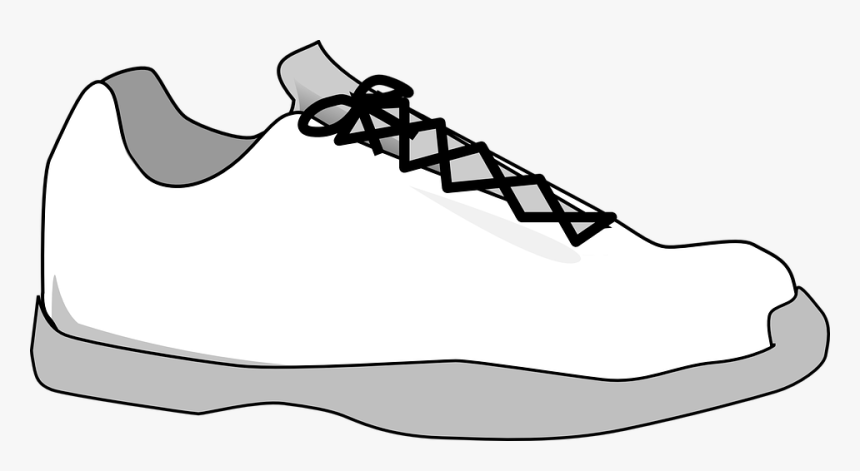 Shoe, Sneaker, Trainer, White, Gray - Tennis Shoe Clip Art, HD Png Download, Free Download