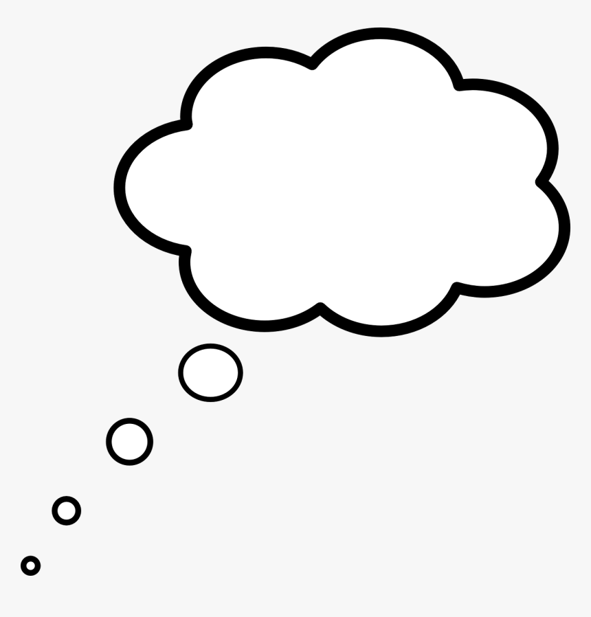 Thought Cloud Silhouette, HD Png Download, Free Download