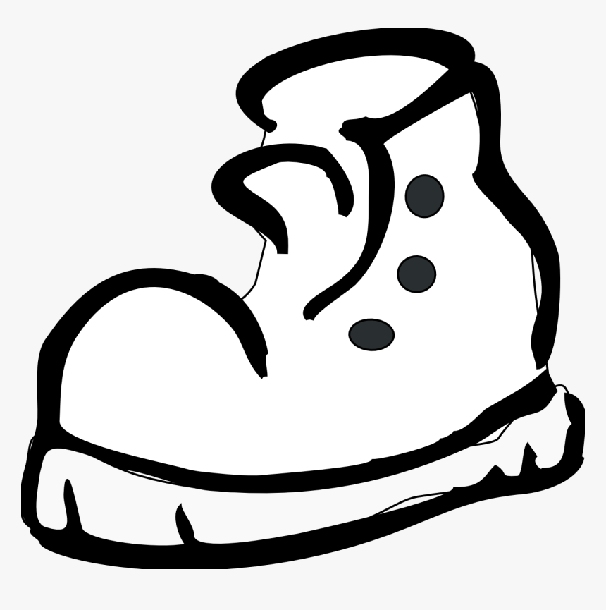 Cartoon Shoe Clipart Black And White, HD Png Download, Free Download