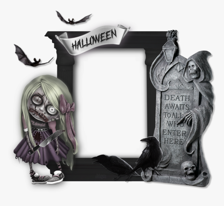 Cadre Halloween, Zombie - Creepy Gravestones, HD Png Download, Free Download