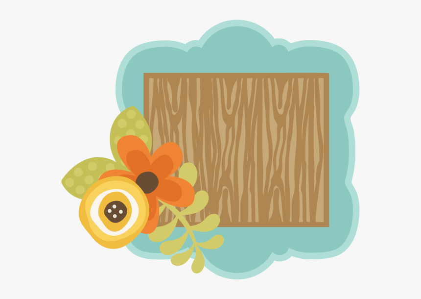 Clipart Flower Wood Frame, HD Png Download, Free Download