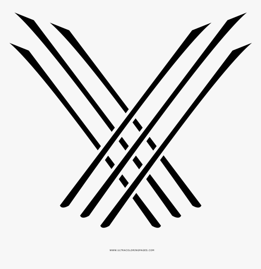Wolverine Claws Coloring Page - Wolverine Symbol, HD Png Download, Free Download