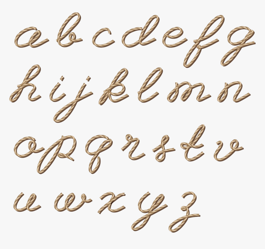 Rope Letter Alphabet Font - Rope Letter, HD Png Download, Free Download