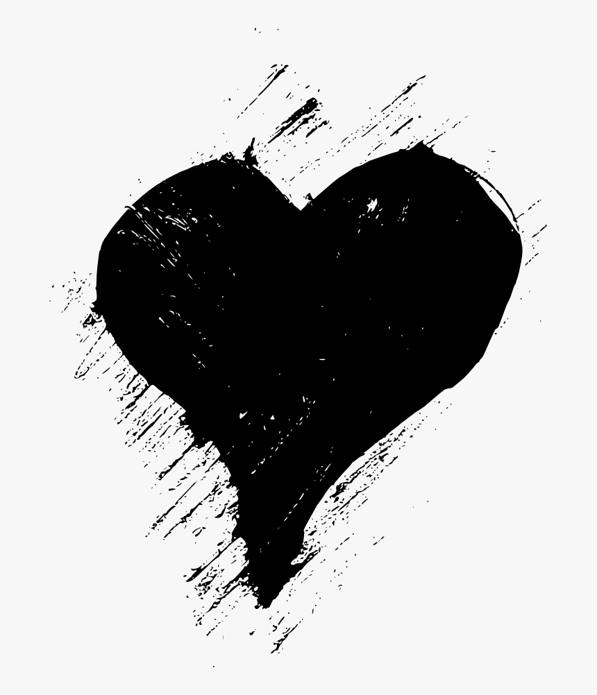 #水瓶座 #freetoedit #remixit #grunge #pattern #shape #icon - Grunge Black Heart Emoji Transparent, HD Png Download, Free Download