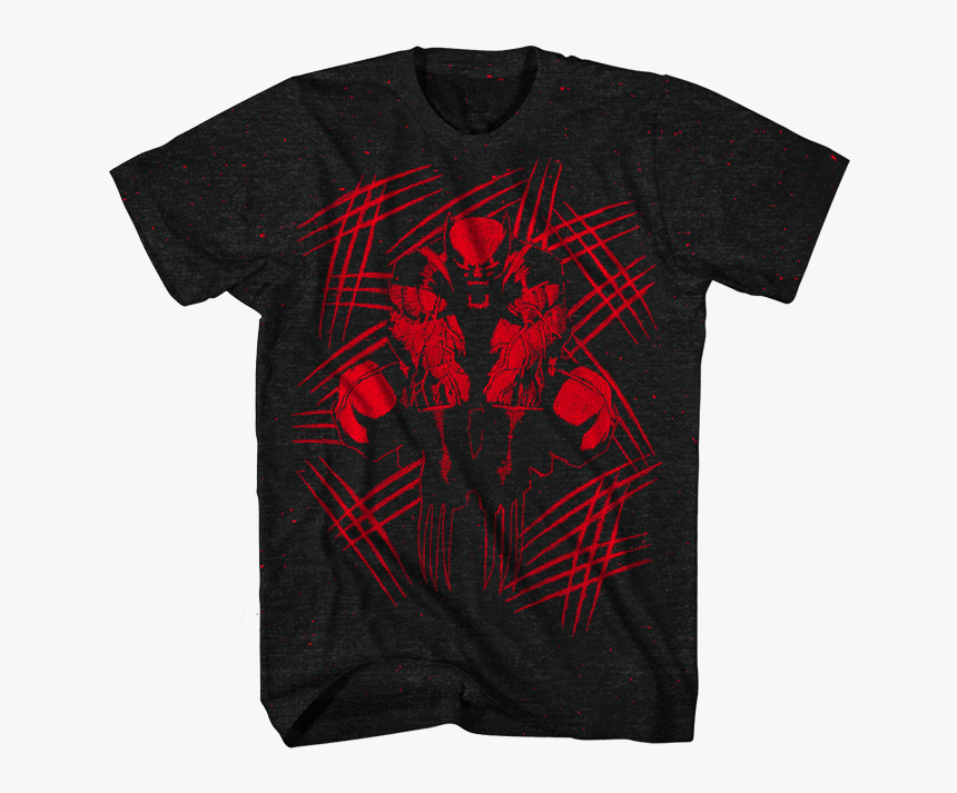 Wolverine Slash Marks T-shirt - Cobra Kai Shirt Neon, HD Png Download, Free Download