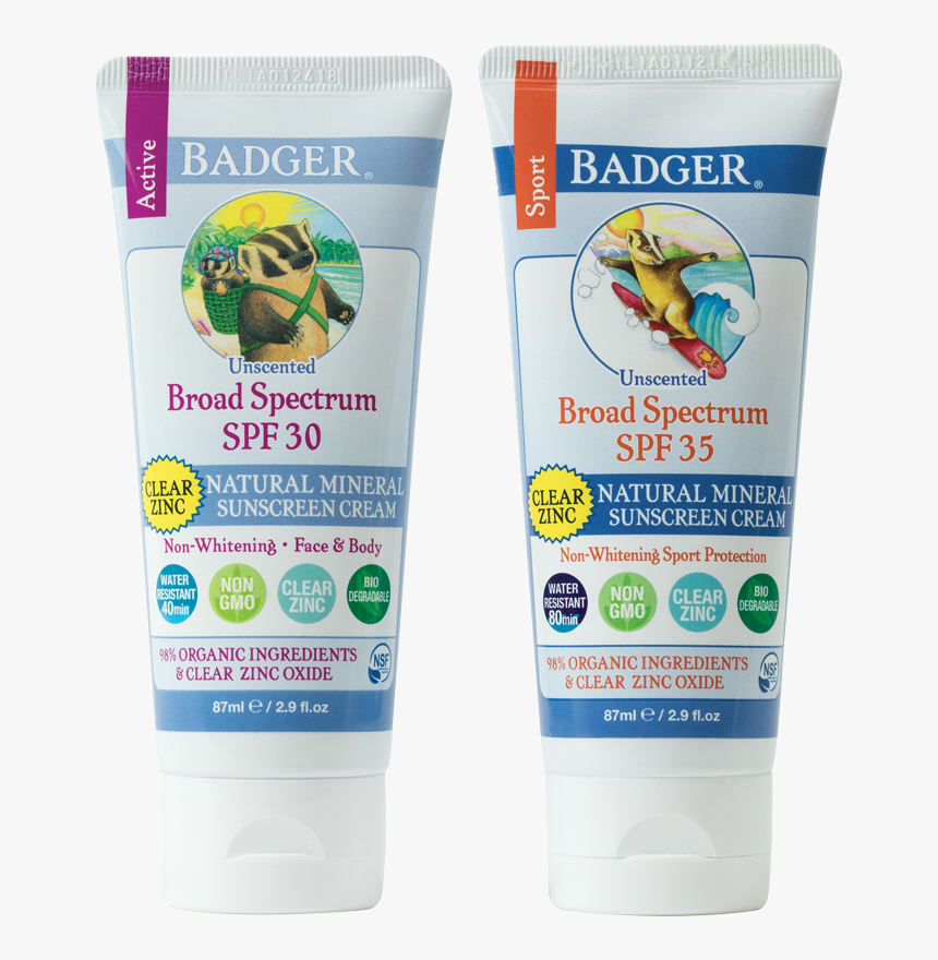 Clear Zinc Sunscreen - Badger Clear Zinc Sunscreen, HD Png Download, Free Download