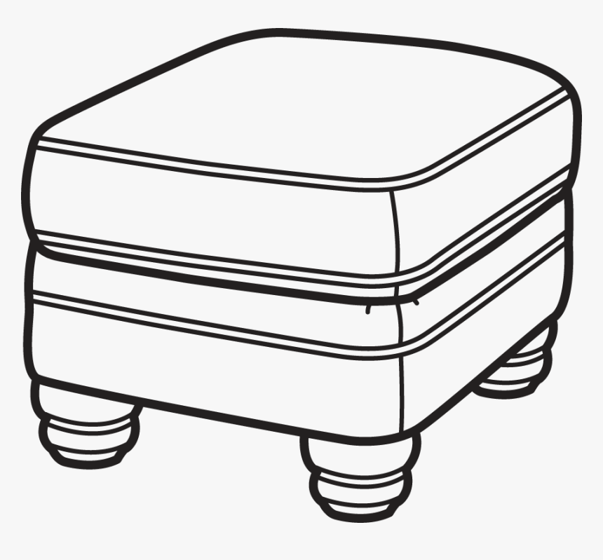 7790-08 - Footstool Clipart Black And White, HD Png Download, Free Download