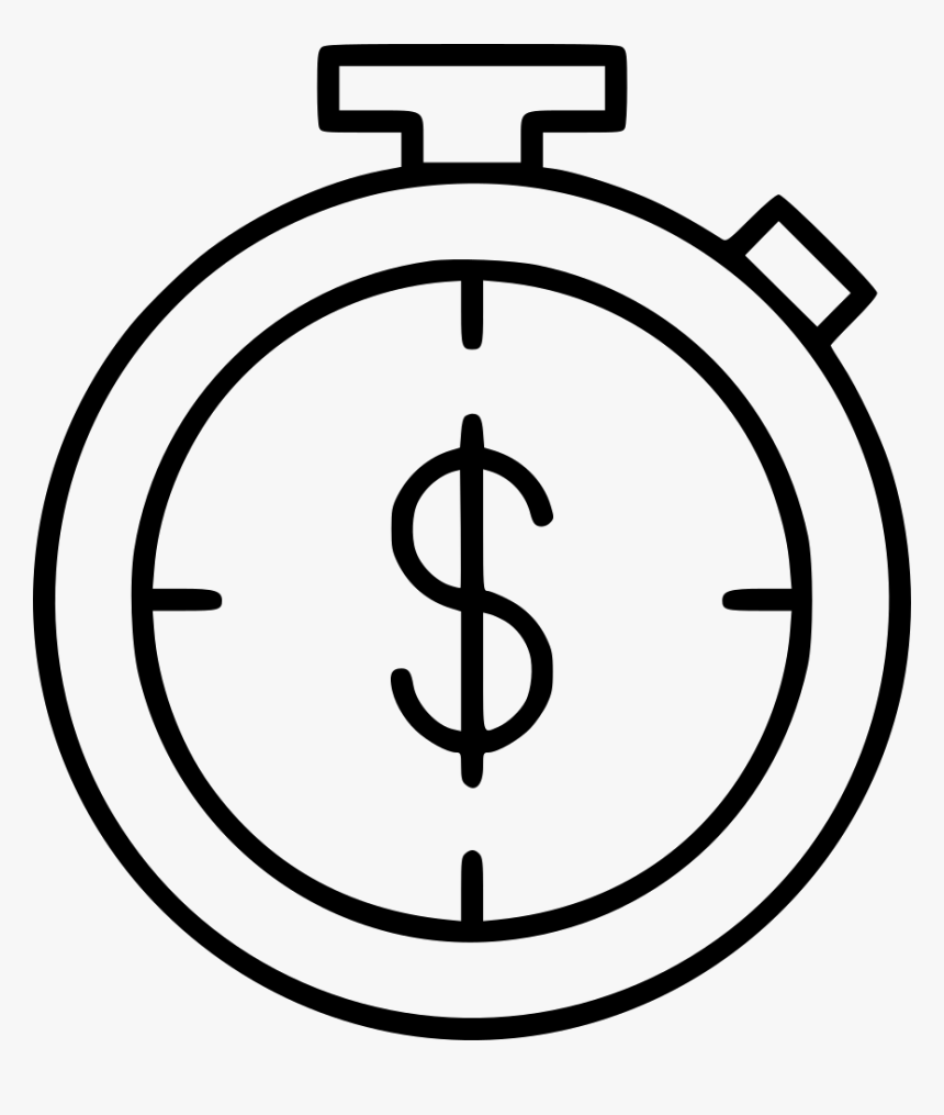 Stopwatch Icon Png - Stopwatch Money Icon, Transparent Png, Free Download