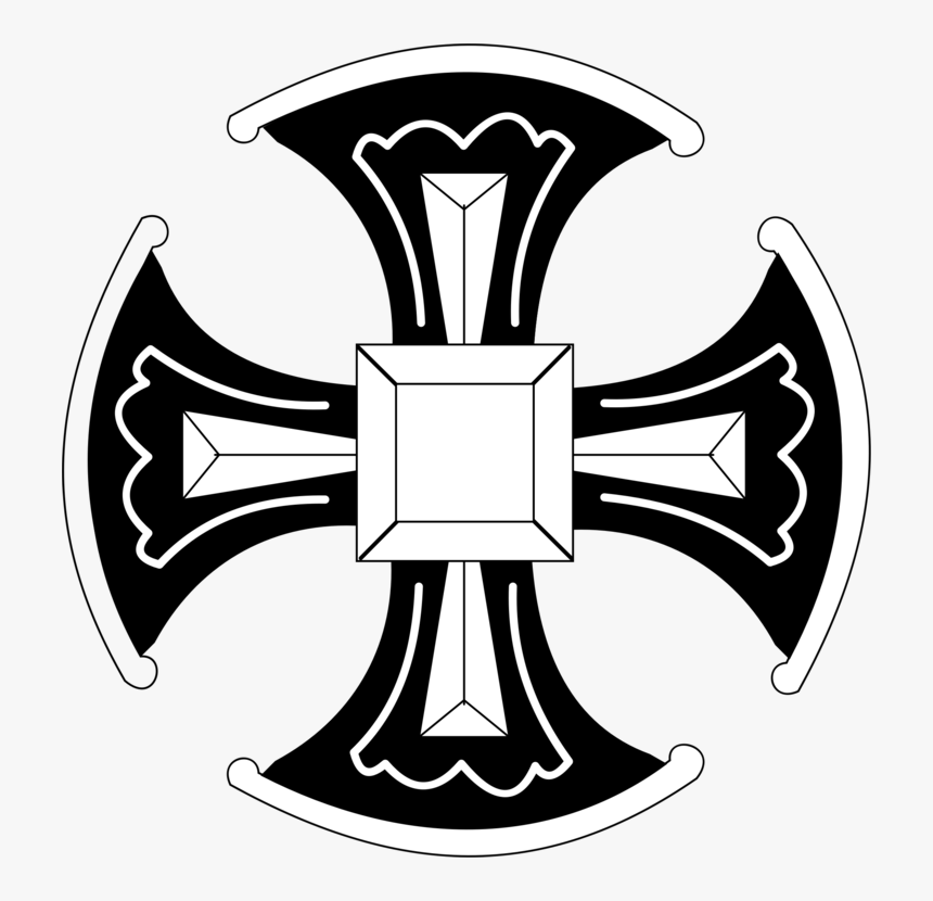 Line Art,monochrome Photography,symbol - Canterbury Cross, HD Png Download, Free Download