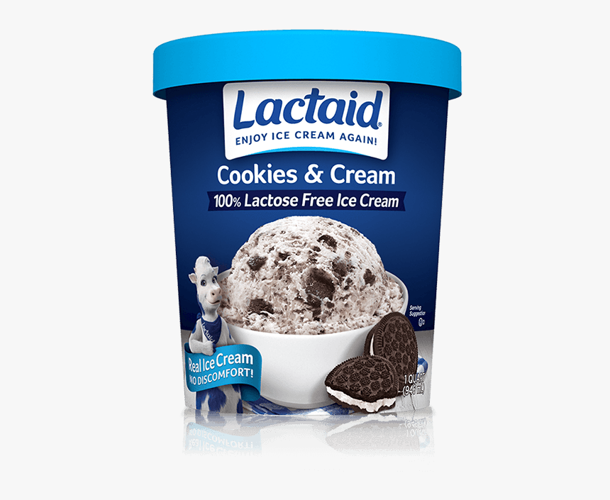 Lactaid® Cookies And Cream Ice Cream - Lactaid Peanut Butter Ice Cream, HD Png Download, Free Download
